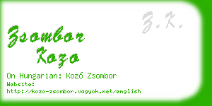 zsombor kozo business card