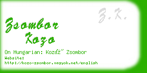 zsombor kozo business card